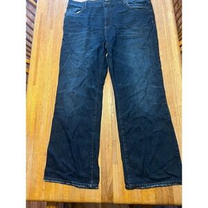 NWT Aeropostale Men 40x32 Dark Wash Denim Blue Driggs Slim Bootcut Cotton Jeans